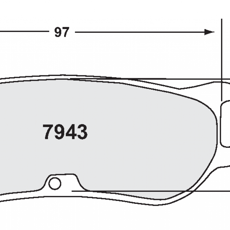 Sprint / medium distance compound with good bite. Race brake pads - Formula 3 brake pad
for retraction system